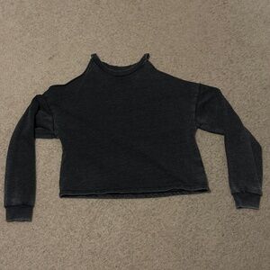 Z Supply Grey Cropped Sweater Medium